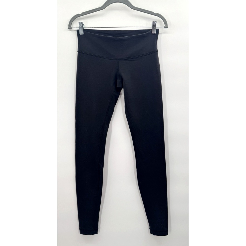 Lululemon Wunder Under Midrise Leggings 6 Black Active Athleisure Lougewear